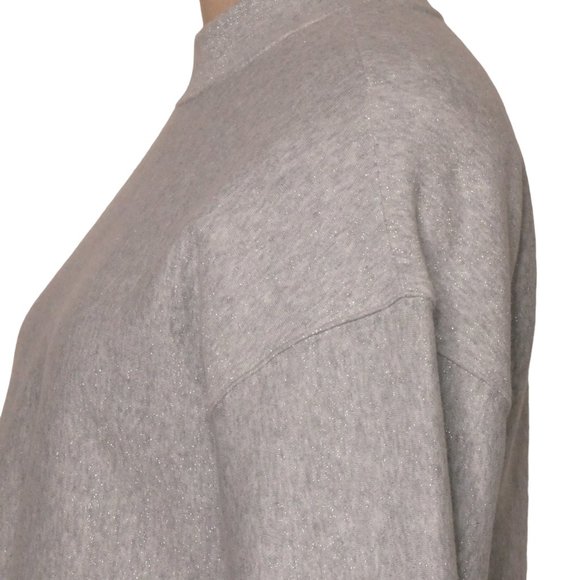 GAP  Grey Fleece Mock neck Long Sleeve  Sweatshirt Dress Size M - Picture 9 of 11
